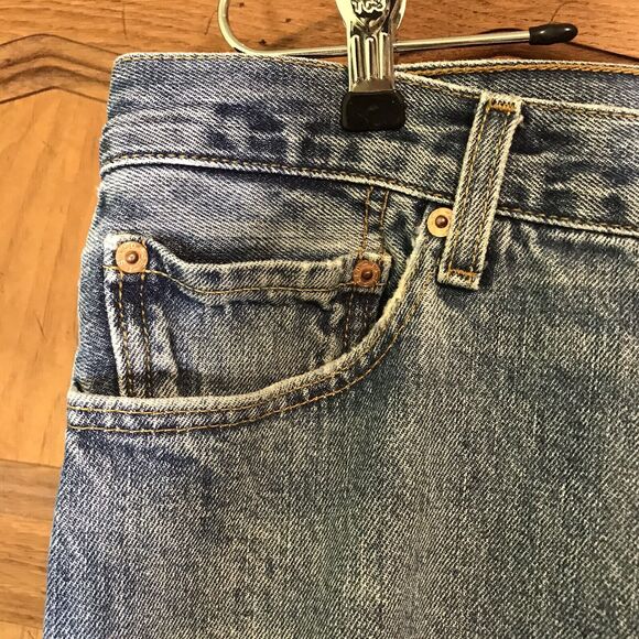 Levi's 501 Blue Straight Leg Denim Jeans Men's size 36x34 Levi Strauss WPL 423 - Picture 5 of 15